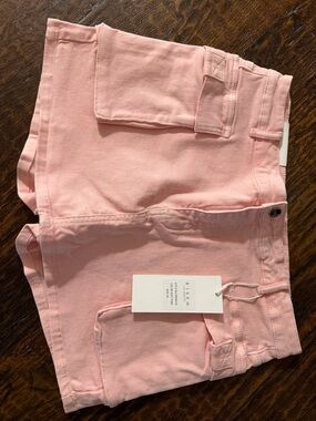 Risen Pink High-Rise Denim Skort